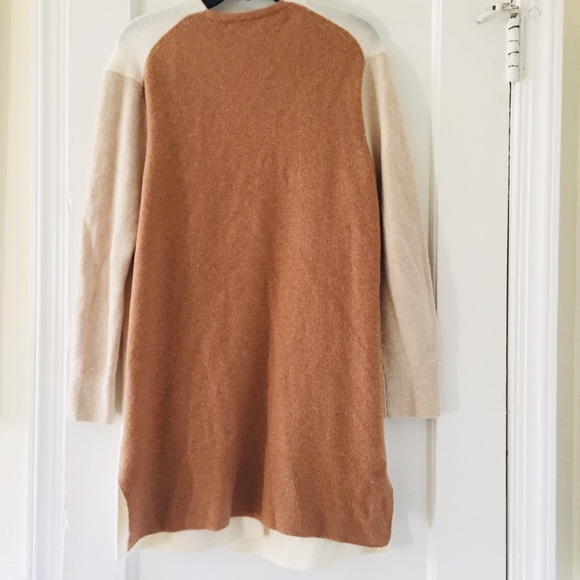 Madewell Kent Heather Color Block Alpaca Blend Open Cardigan - Picture 4 of 8